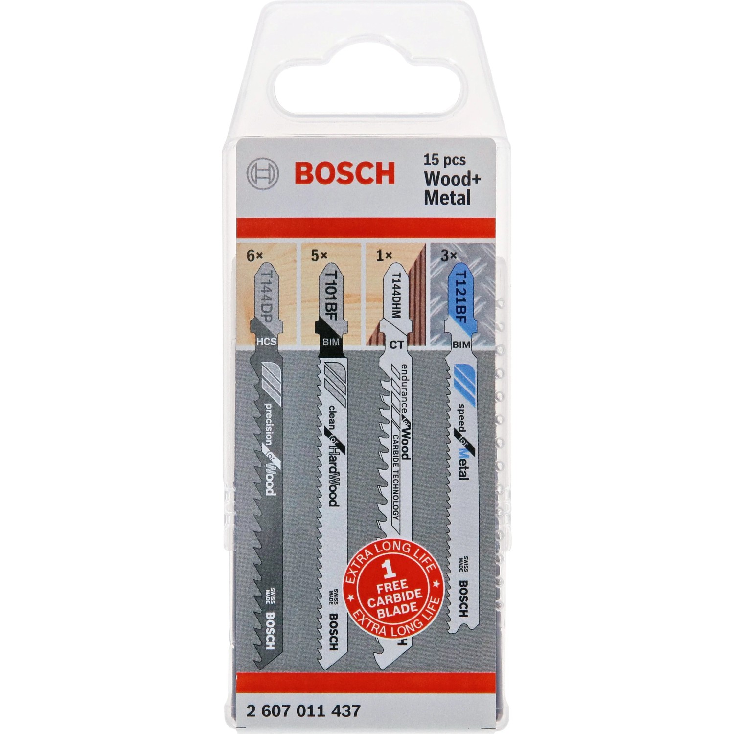 E-shop Bosch Sada pílových plátkov Wood and Metal, 15 ks