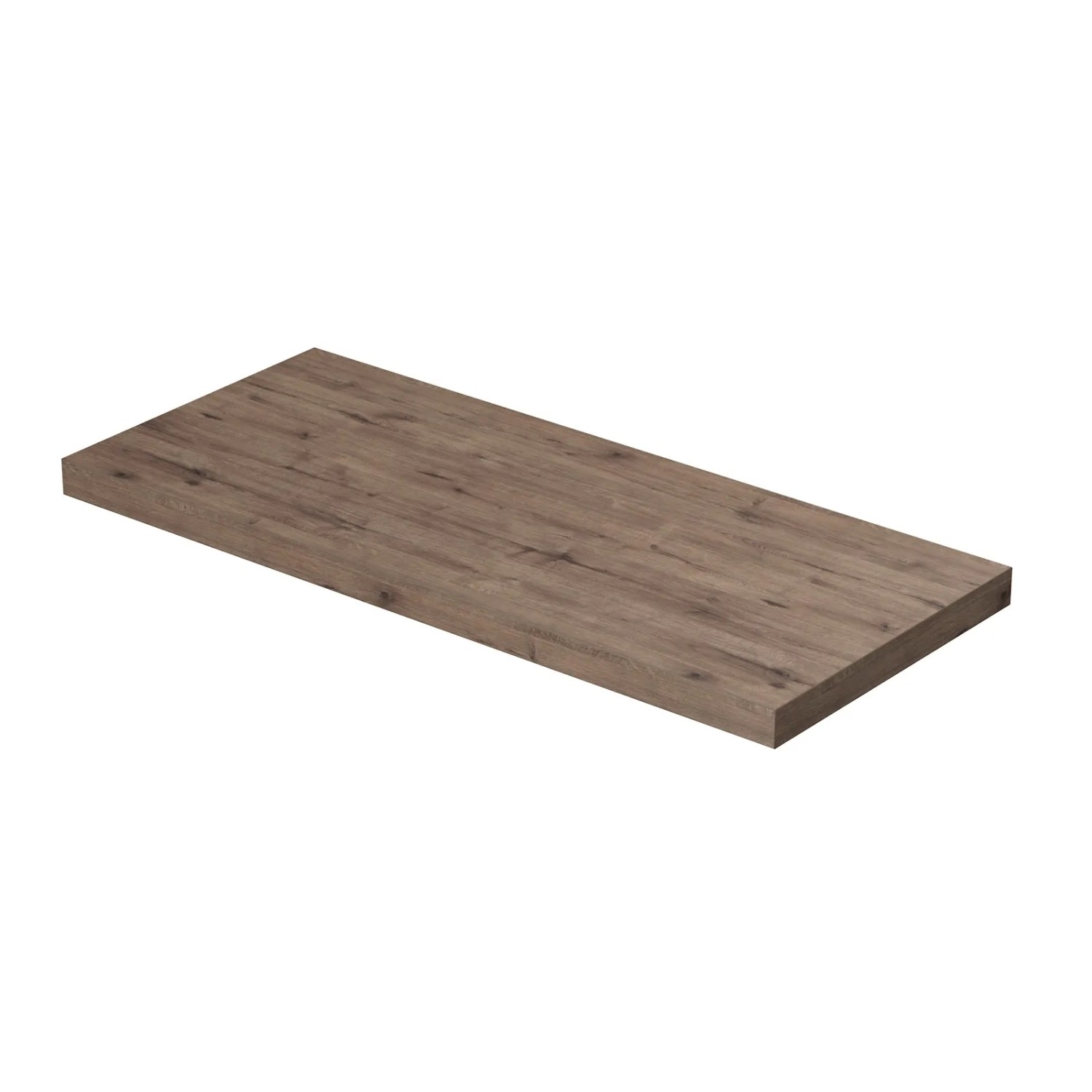 E-shop INTEDOOR Umývadlová doska BEE bez výrezu, š. 130 cm, dub Wellington