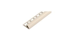 Ukončovací a rohová lišta oblá, PVC, jasmínová, 8 mm/2,5 m