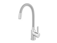 Novaservis Stojanková drezová batéria Ferro Flexi 70710 sivá-chróm