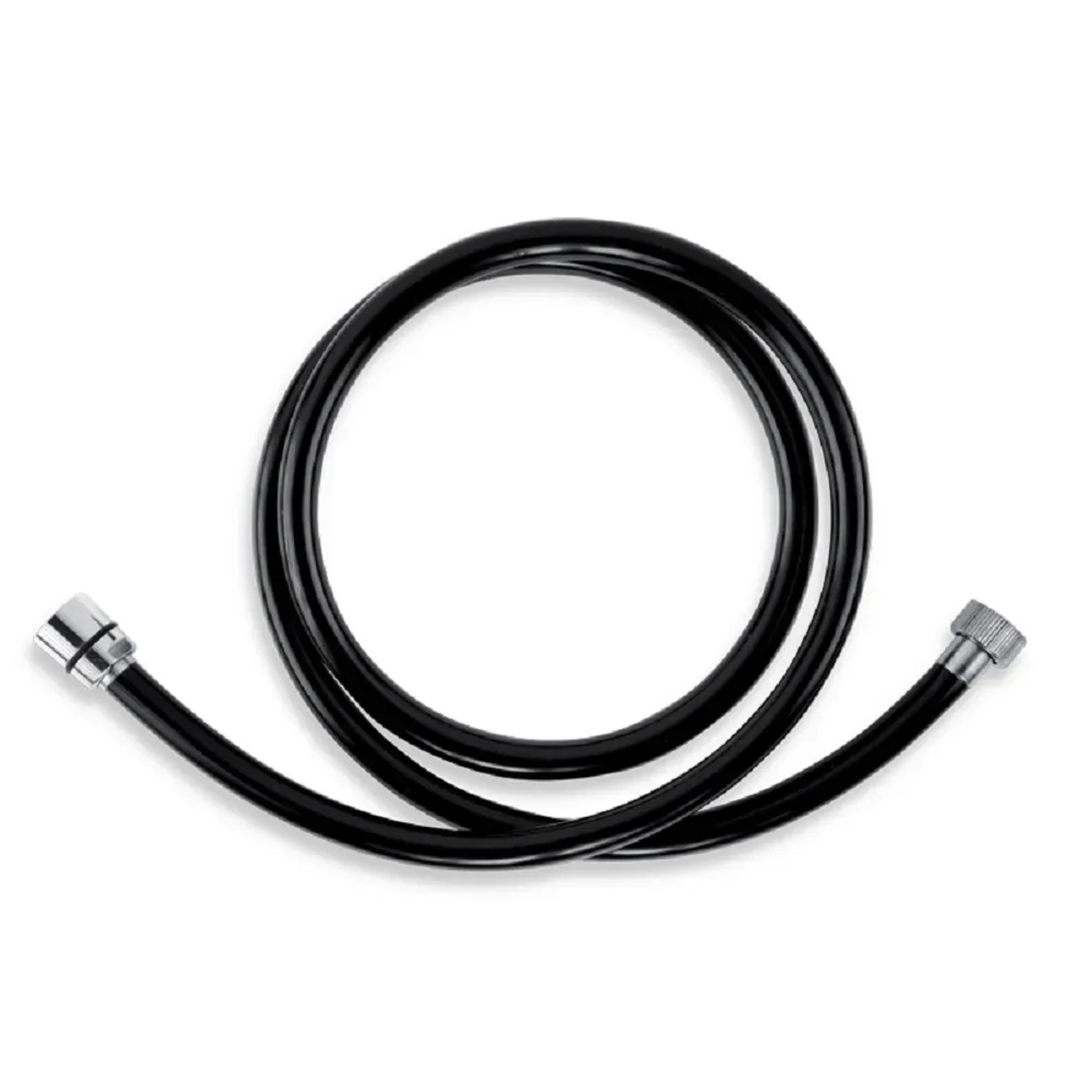 E-shop Novaservis Sprchová hadica PVC/150,5 plastová, čierna/chróm, 150 cm