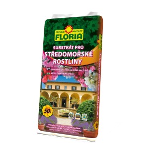 Floria substrát pre stredomorské rastliny, 50 l balenie. Vhodný pre oleandre, palmy, levanduľu.