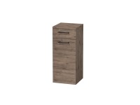 INTEDOOR Nízka skriňa BEE pravá, úchyt čierny, š. 35 cm, dub Wellington