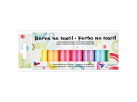Farby na textil svetlý, súprava svietiaca v tme, 7 x 15 g + šablóny