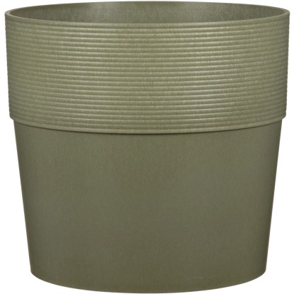 Scheurich Plastový obal na kvetináč Groove 224, khaki, pr. 14 cm