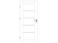 Voster Rámové falcové interiérové dvere VINCI 10, fólia Finish, biela, 60 Ľ