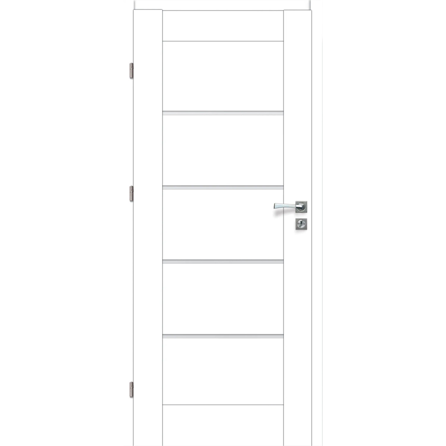 E-shop Voster Rámové falcové interiérové dvere VINCI 10, fólia Finish, biela, 60 Ľ