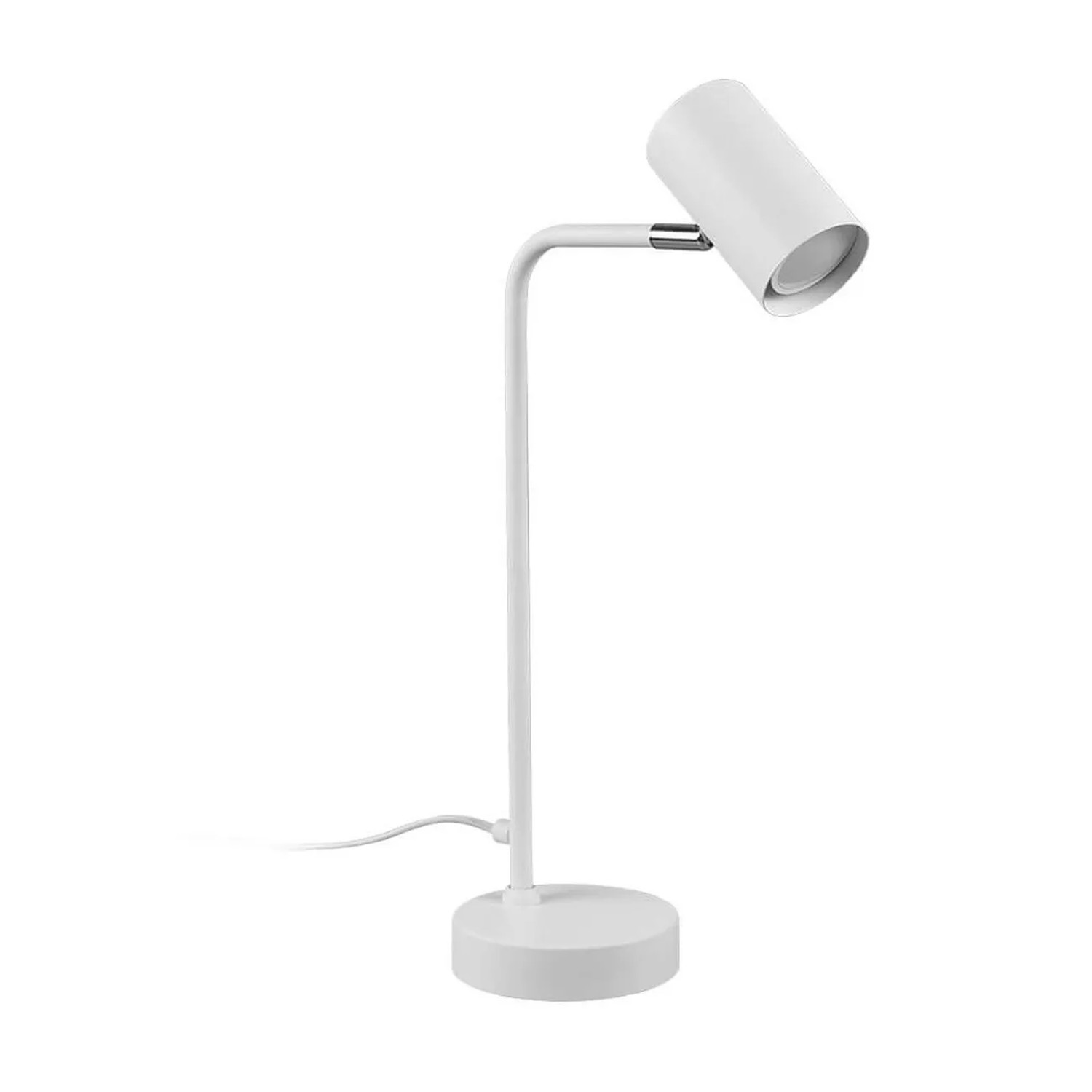 E-shop Trio Stolová lampa Marley biely matný kov, 1 x GU10, 45 x 12 cm