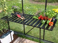 Hliníkový stôl sklápací čierny 120 cm x 56 cm x 81 cm