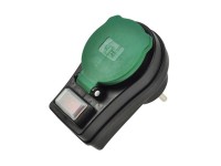 Solight Zásuvka P98 priebežná s vypínačom a krytom 230V, IP44 čierna Solight Zásuvka P98 priebežná s vypínačom a krytom 230V, IP44 čierna