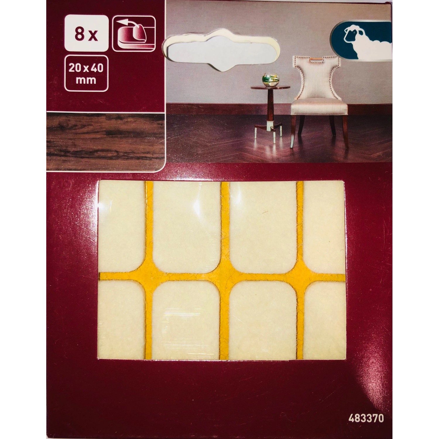 E-shop OBI Samolepiace plstené podložky Prémium 20 x 40 mm, 8 ks
