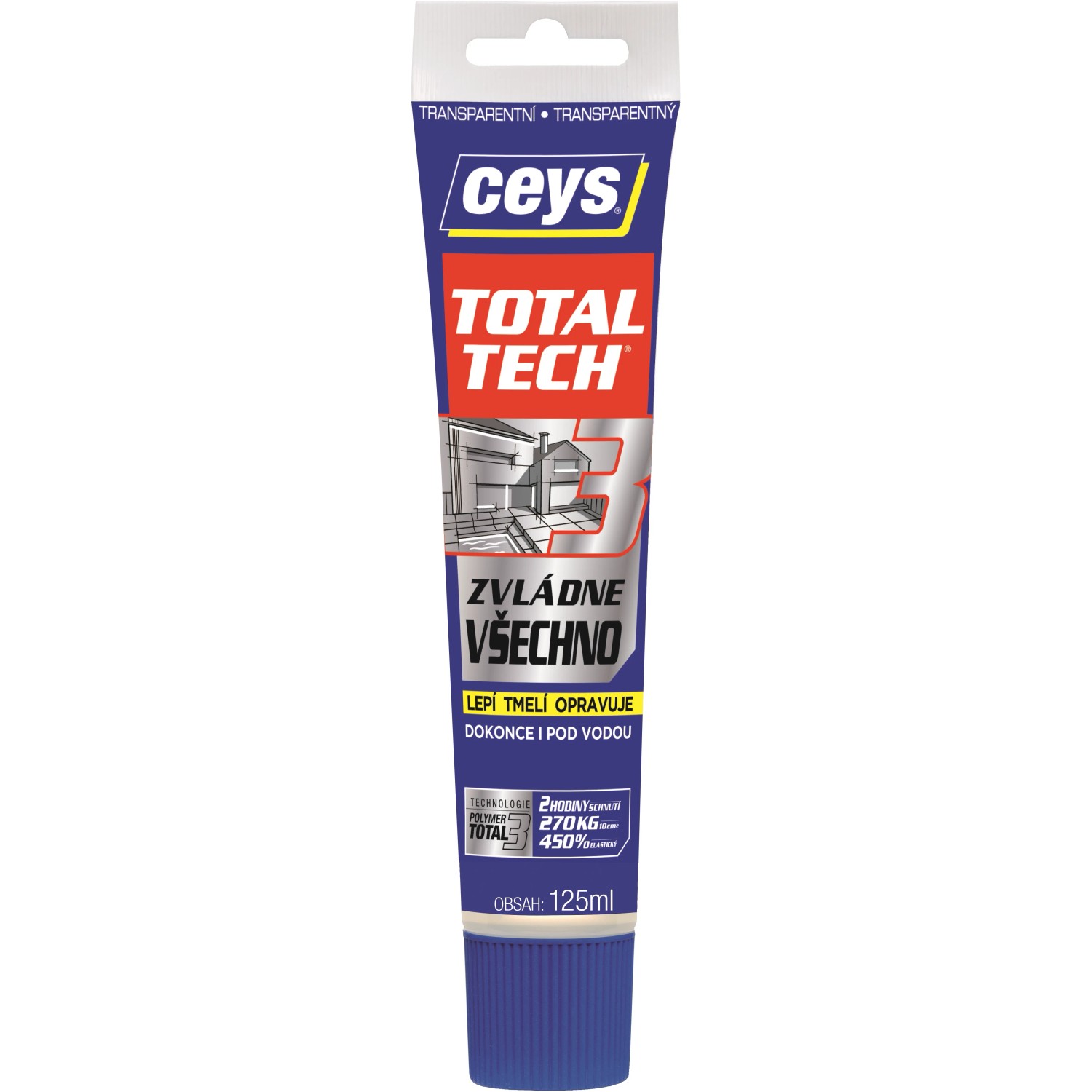 E-shop Ceys Lepiaci tmel TOTAL TECH transparentný 125 ml