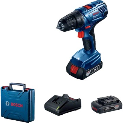 Bosch Professional Aku vŕtací skrutkovač GSR 180-Li + 2xaku + nabíjačka + kufor