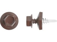 Farmársky skrutka so šesťhrannou hlavou SW8 pozink. hnedý 4,8x35 mm, 100 ks