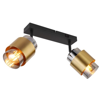 GLOBO 2bodové svietidlo MILLEY čierna E27 40 W 260 x 100 x 125 mm