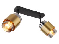 GLOBO 2bodové svietidlo MILLEY čierna E27 40 W 260 x 100 x 125 mm