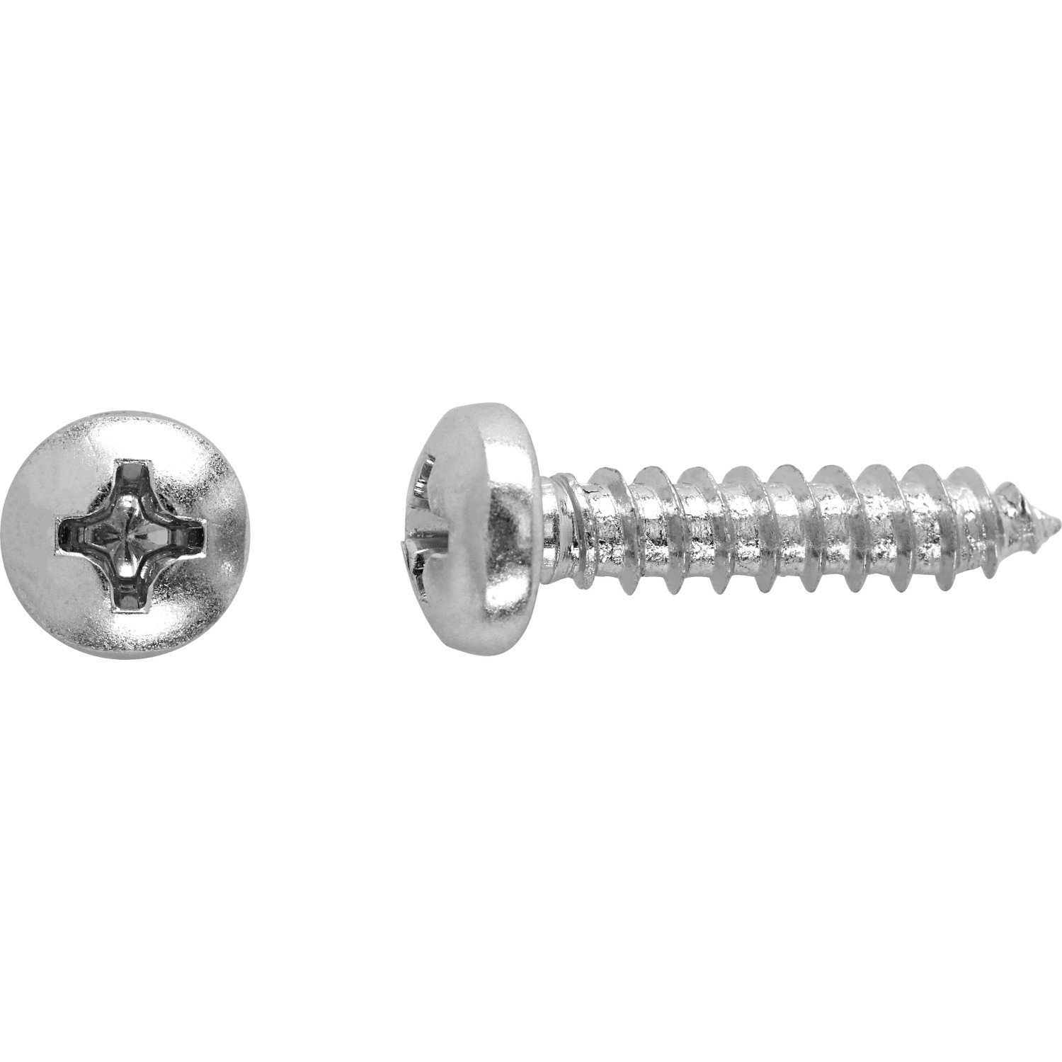 E-shop Skrutka do plechu s polguľ. hlavou PH2 plný závit bielo pozink. 4,2x16 mm, 12 ks