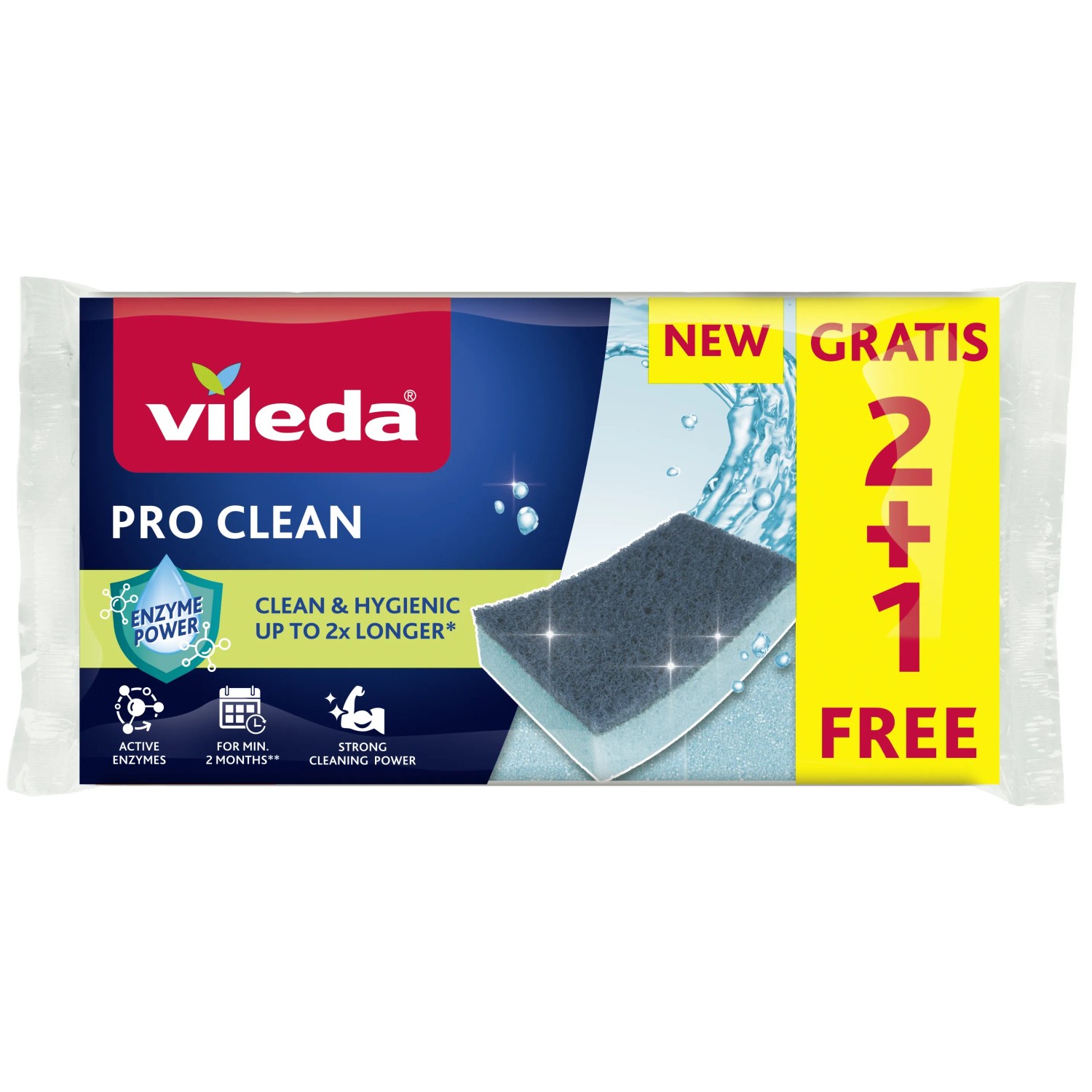 E-shop Vileda Čistiaca hubka Pro Clean, 2+1 ks