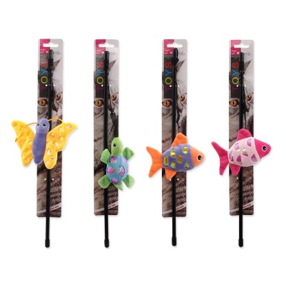 Magic Cat Goods Plyšové zvieratko na prúte, so šantou m., rôzne, druhy, 41 cm