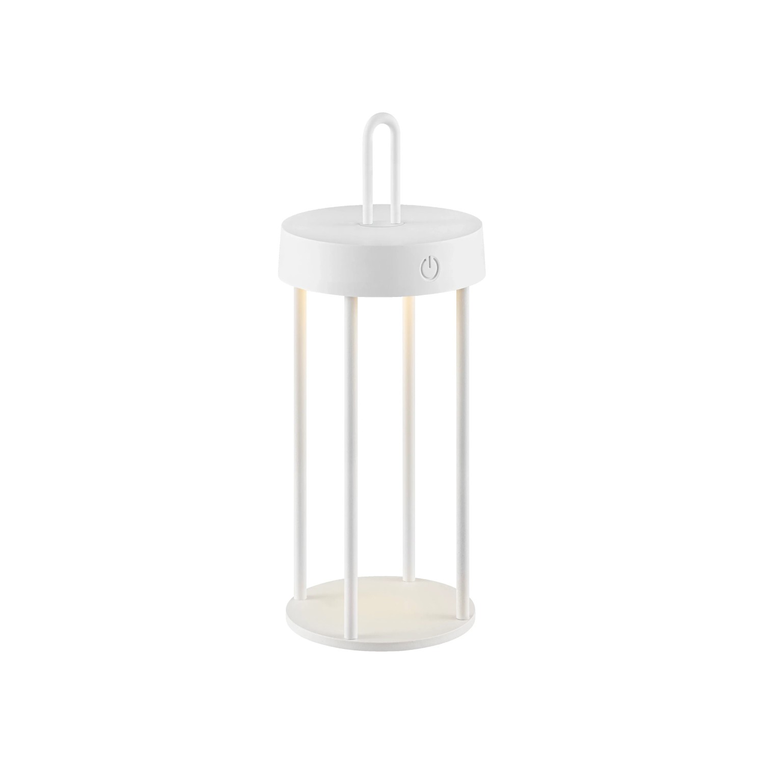 E-shop Just Light. Nabíjacia stolná LED lampa Anselm IP44 biela pr. 12,8 x 28,4 cm