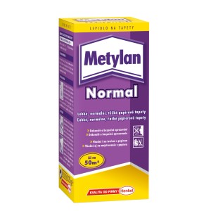 Metylan Normal lepidlo na tapety pre ľahké až ťažké papierové tapety.