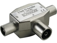 Schwaiger Nástrčný rozdeľovač TV strieborný Schwaiger Nástrčný rozdeľovač TV strieborný