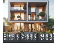 MEGACORP Dizajnové plotové pole KOSTIČKY NÁHODNÉ hliník 1900 x 400 mm