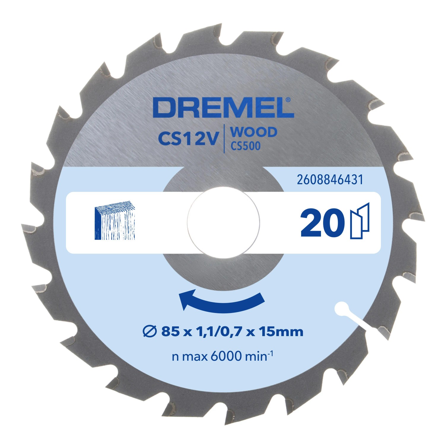 E-shop Dremel Rezný kotúč do dreva CS500 Blueprint Wood, pr. 85 mm