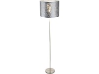 GLOBO Stojaca lampa Tarok zamatová 1-bodová priemer 40 cm strieborná/metalíza
