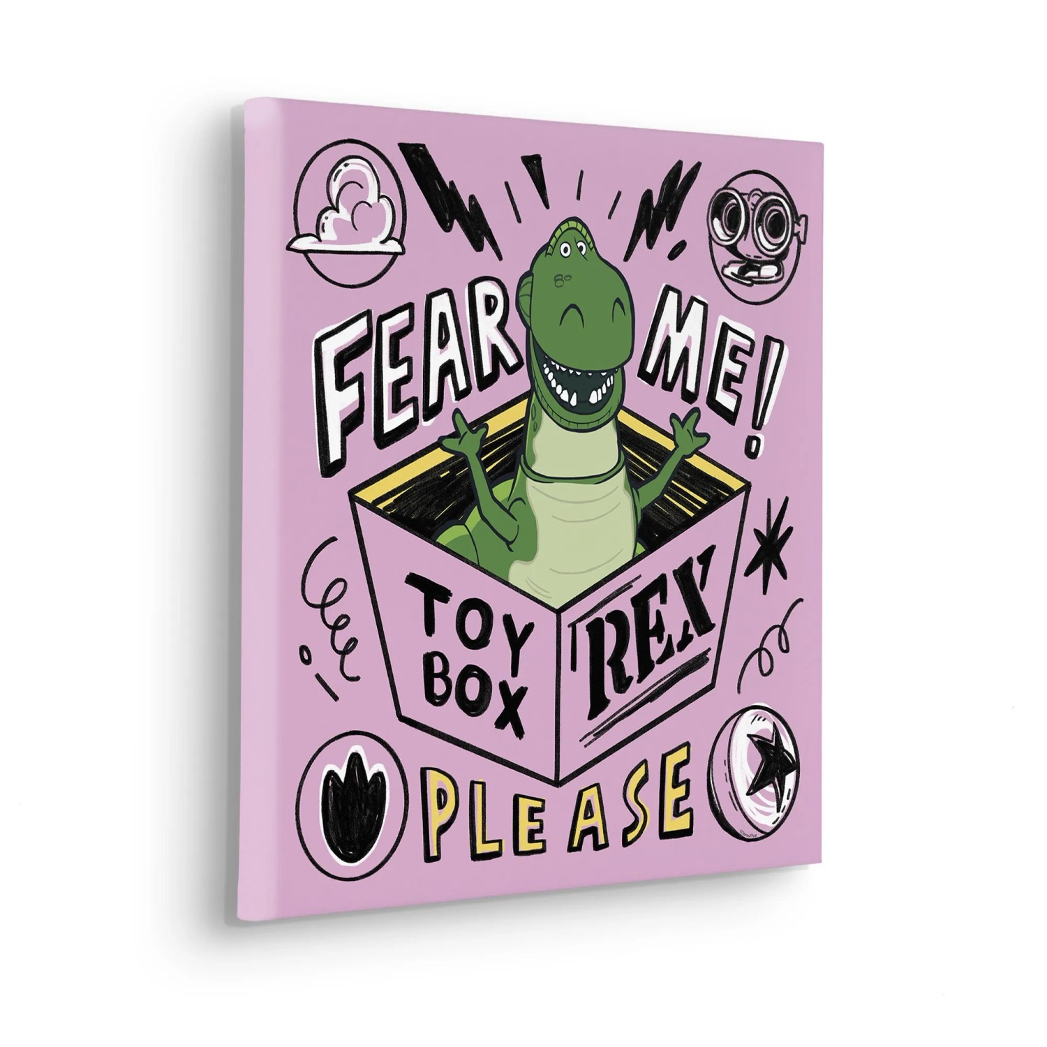 E-shop Komar Nástenný obraz na ráme Disney and Pixar Toy Story Fear Me Please 40 x 40cm