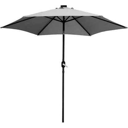 Wando Slnečník LED, sivý, pr. 270 cm