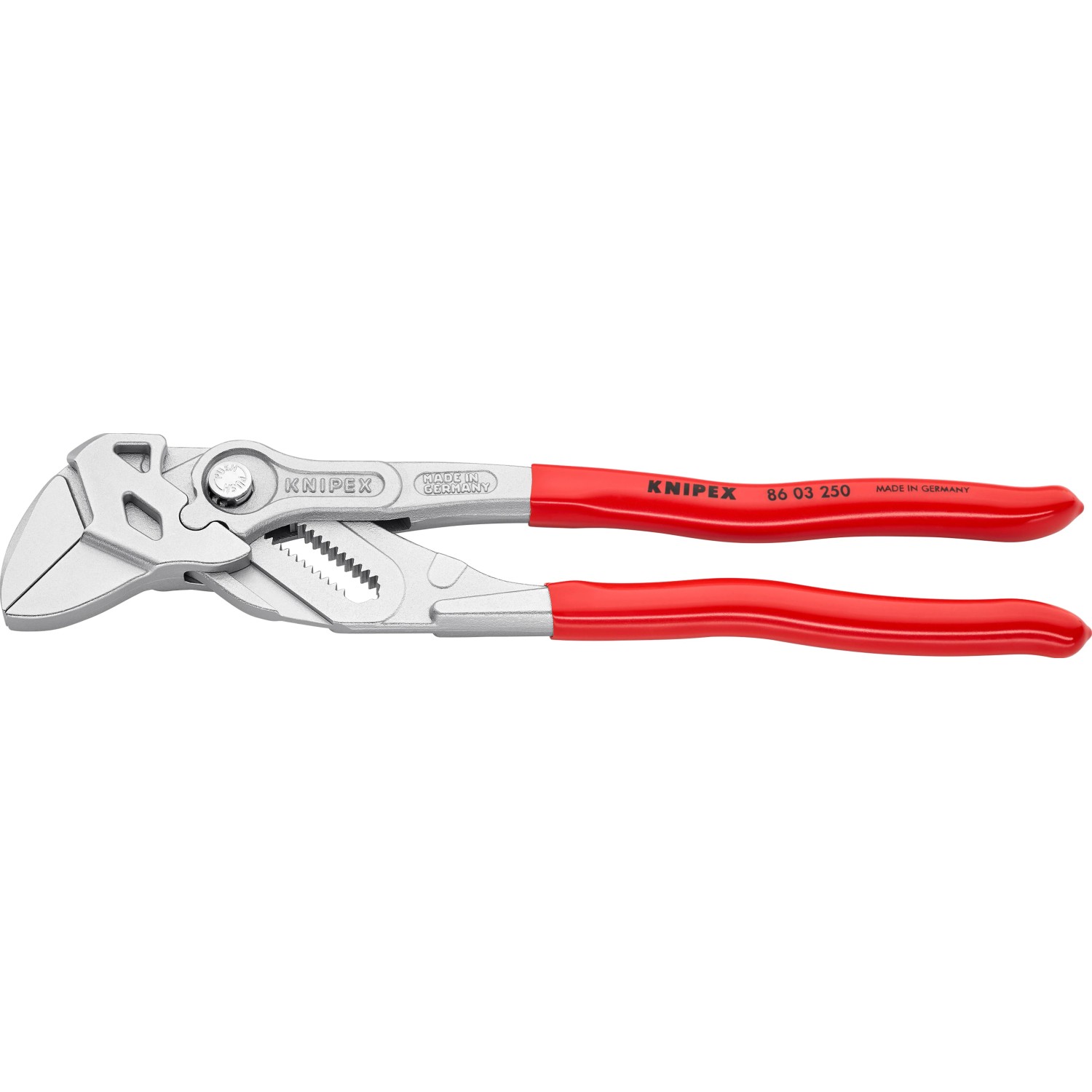 E-shop Knipex Kliešťový kľúč, chrómovaný povrch, rukoväť potiahnutá plastom, 250 mm