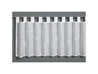 Sehlbach Vitrážová záclona s pútkami, výšivka motýľa, biela 140 x 48 cm