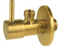 baliv Dizajnový rohový ventil EV-3460 s páčkou, matná zlatá, 1/2