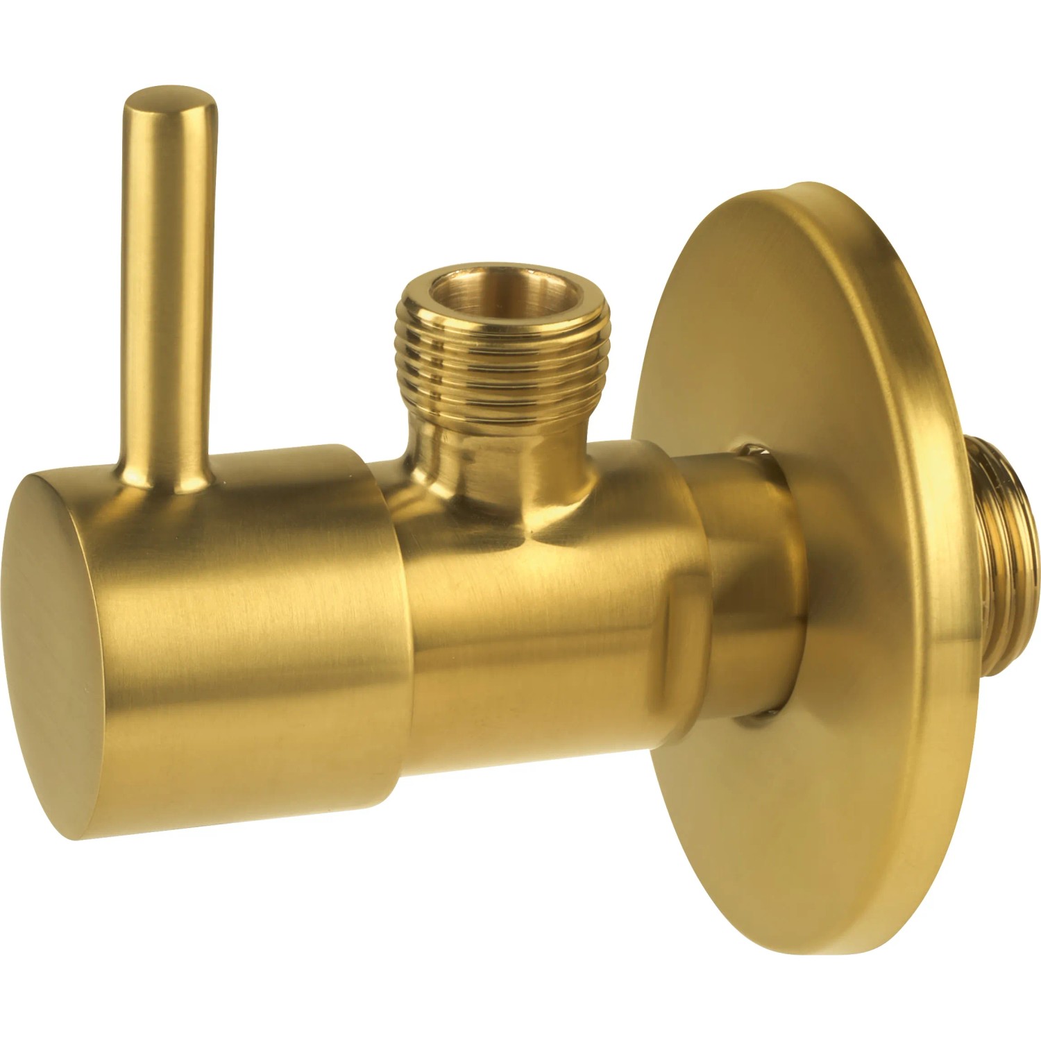 E-shop baliv Dizajnový rohový ventil EV-3460 s páčkou, matná zlatá, 1/2" x 3/8"