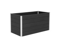 Designlink Vyvýšený záhon z WPC antracitovo čierny 75 x 150 x 70 cm