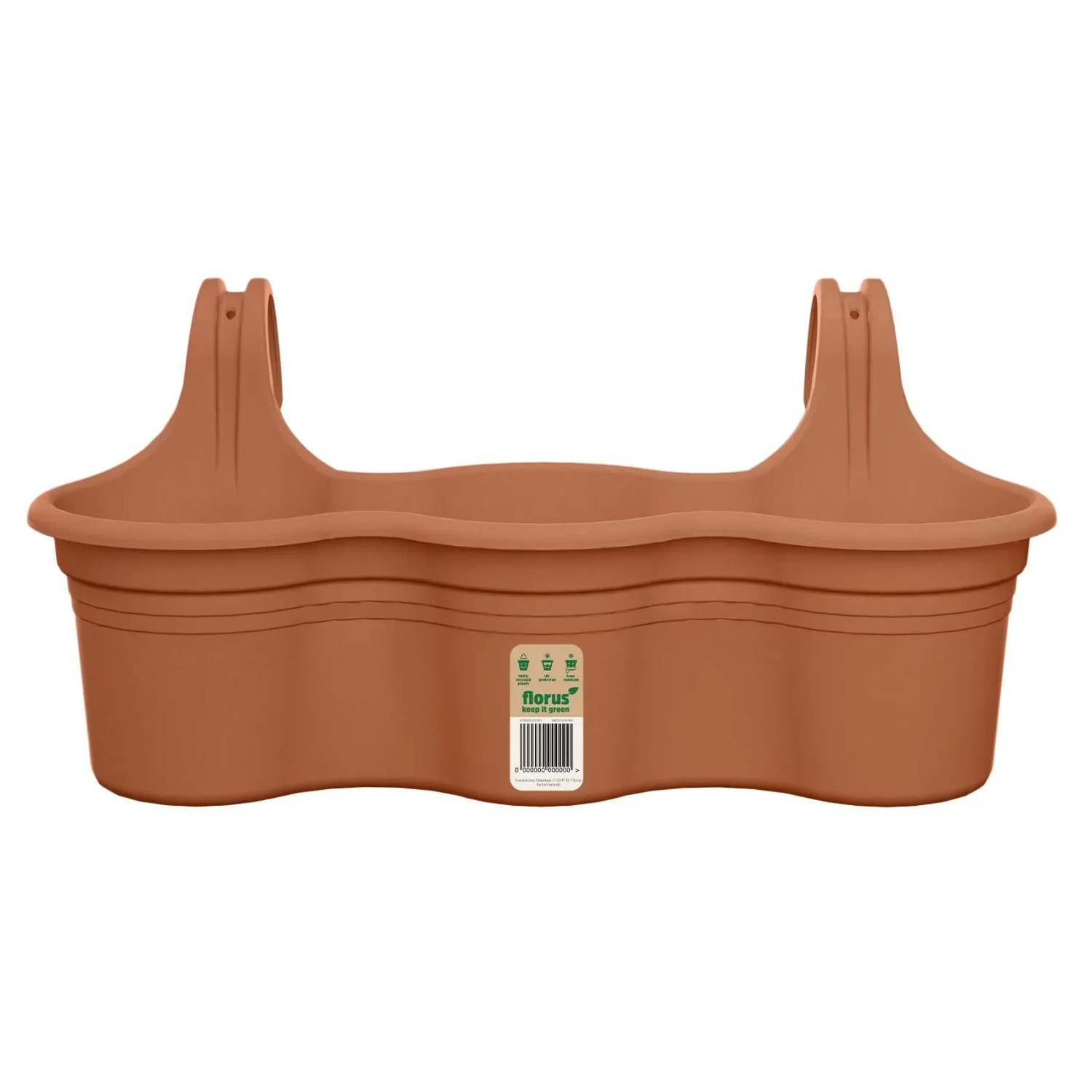 E-shop Florus Balkónový kvetináč Mediterran Hanger Trio terakota 52 x 26,2 x 24 cm