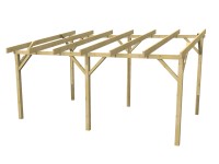 Maone Drevená záhradná pergola ALAN 4, 400 x 350 cm (výška 210-230 cm)