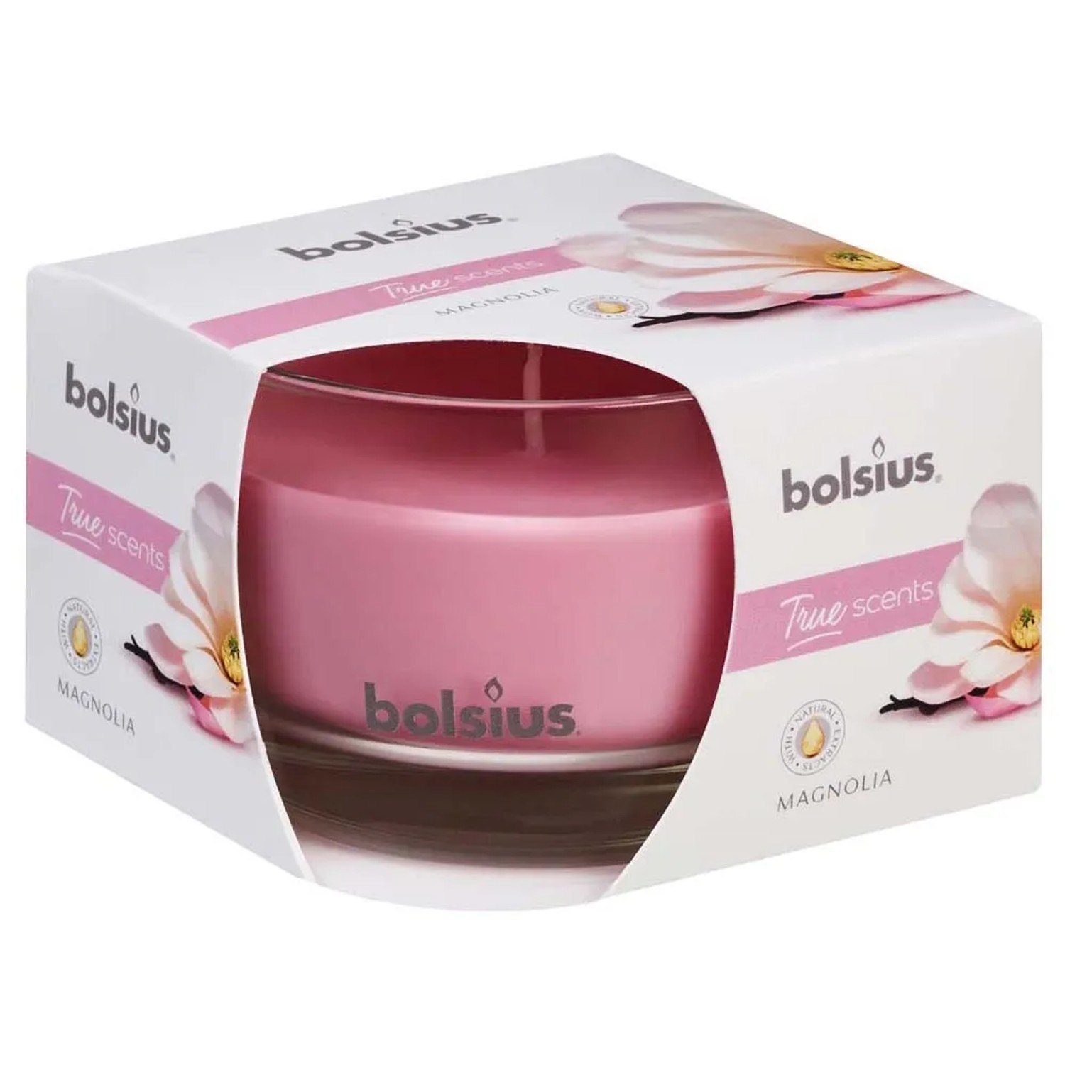 E-shop Bolsius Vonná sviečka Aromatic Magnolia 2.0 sklo 90 x 63 mm