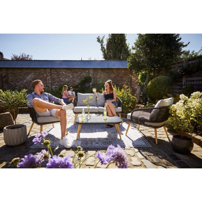 Sedacia súprava Edna 4-dielna povrazový poťah antracitová