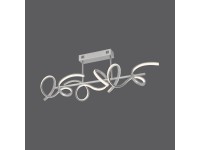 Just Light. Stropné LED svietidlo Curls, 3000K, strieborná, 82 x 21 x 30 cm