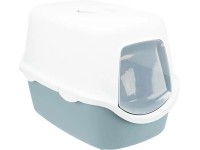 Jollypaw Toaleta pre mačky s krytom modrá-biela, 40 x 40 x 56 cm