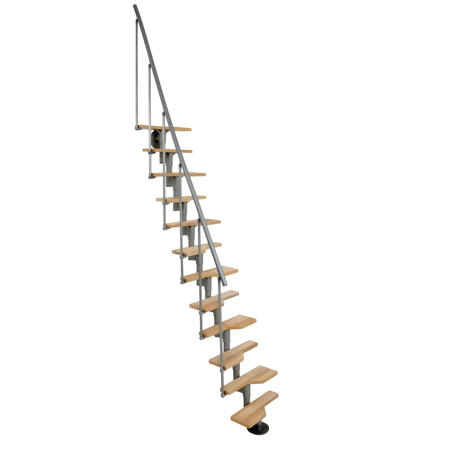 E-shop Minka STAIRS Modulové schodisko Vienna buk/sivá, 293,8 cm