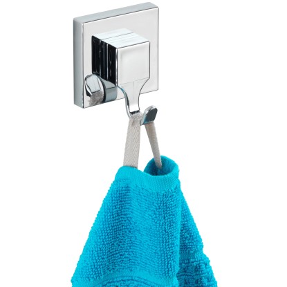 Wenko Súprava háčikov Vacuum-Loc chróm lesklá 2-dielna hranatá