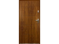 O.K. DOORS Oceľové vchodové dvere NIKE P55 zlatý dub 80 Ľ