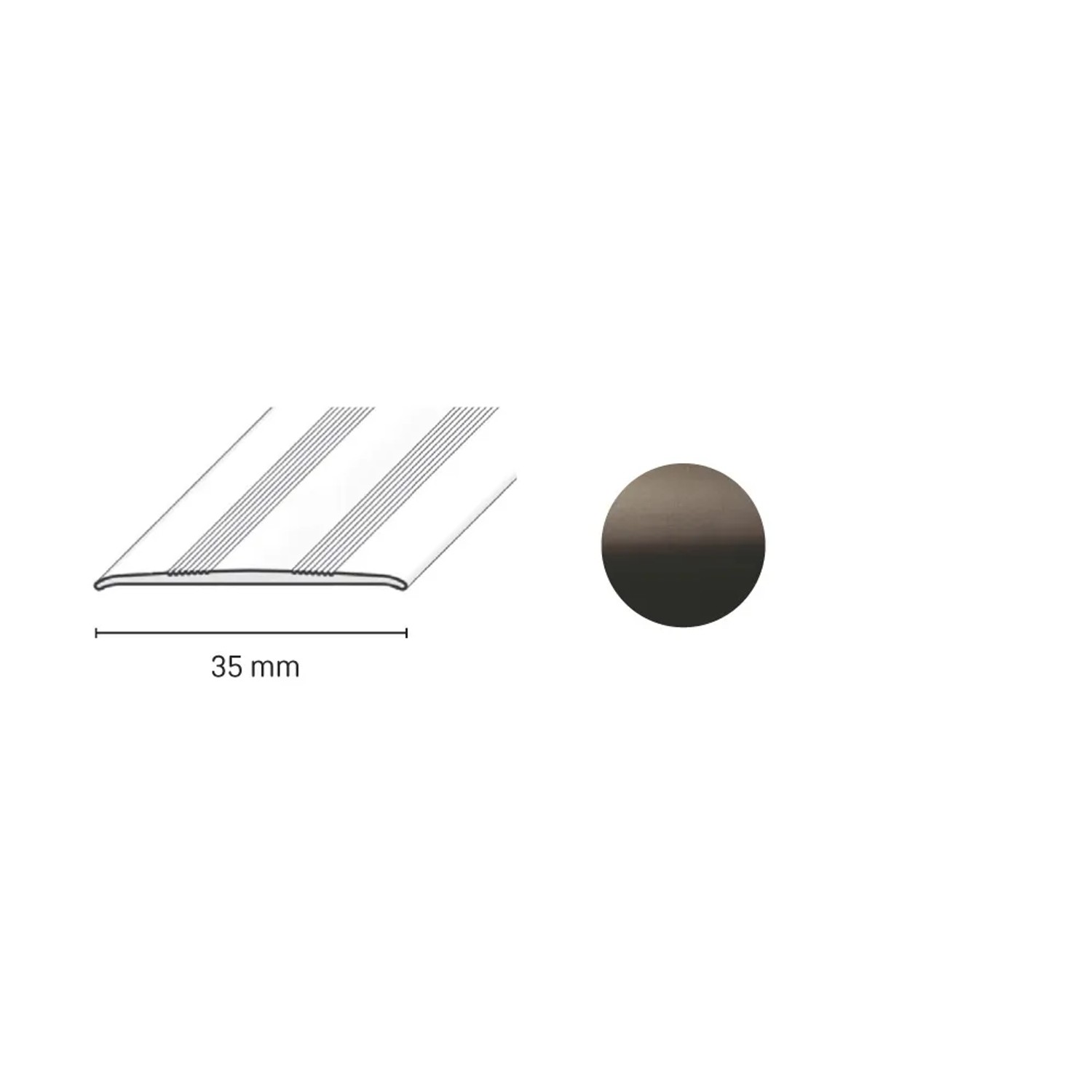 E-shop Döllken Profiles Prechodový profil DP 08 S Samolepiaca 35 x 930 mm, bronzový