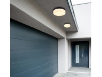 GLOBO Vonkajšie svietidlo VRANOS čierna/opálová E27 60 W pr. 240 x 65 mm