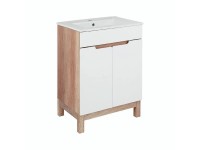 A-Interiéry Skrinka Dorian 60-2D s keramickým umývadlom, 61,5 x 85,3 x 47 cm