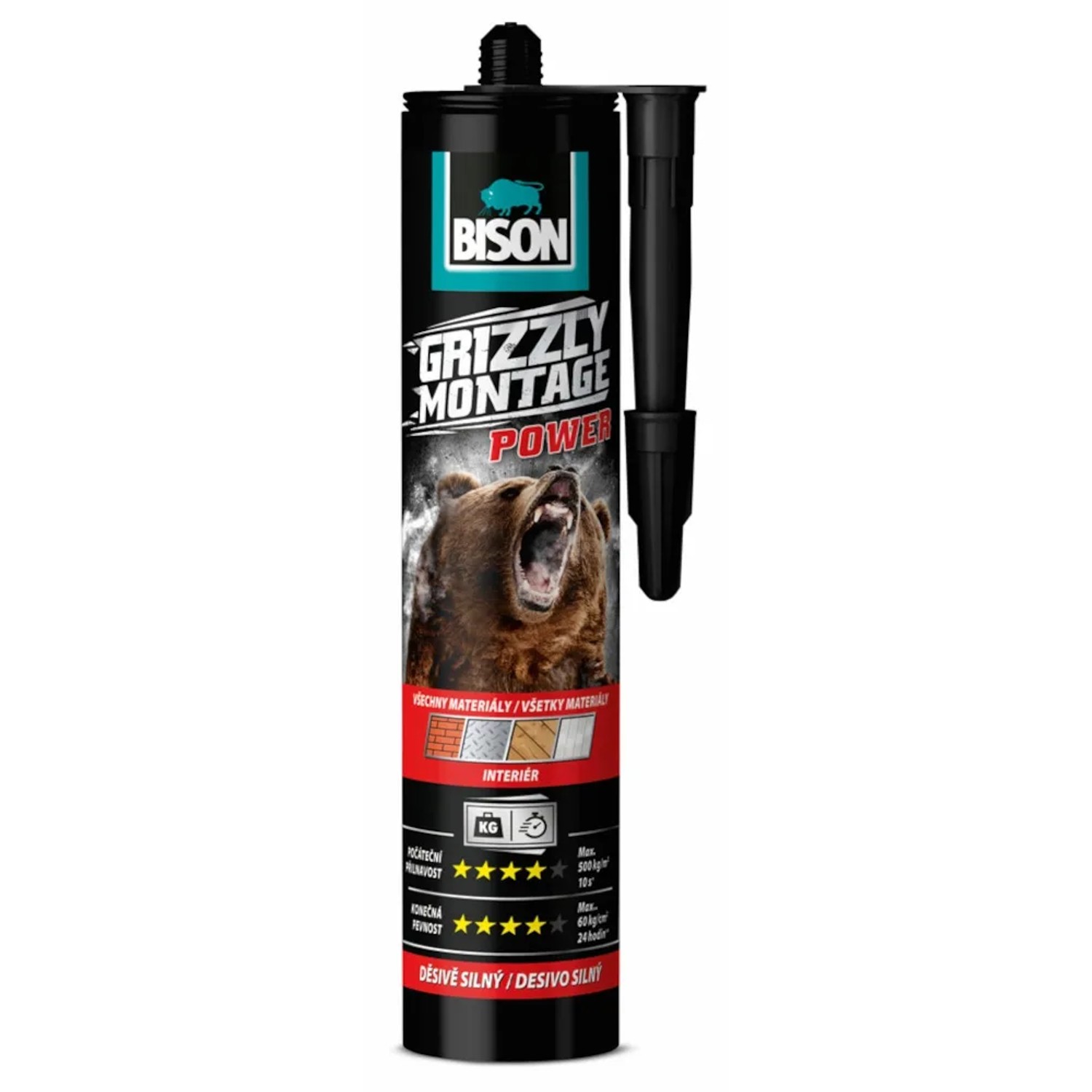 E-shop BISON Lepidlo GRIZZLY MONTAGE POWER biele 370 g