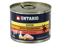 Ontario Konzerva pre psov Adult s husím mäsom a brusnicami 200 g